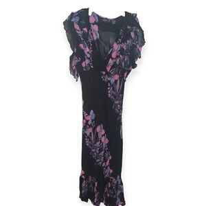 Vintage fairycore ruffled maxi
